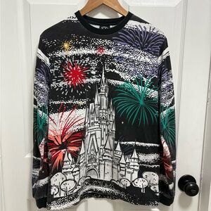 Disney World 100 Years Of Wonder Cinderella Castle Fireworks Long Sleeve Shirt